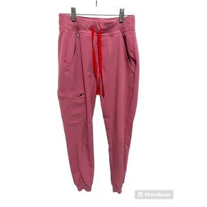 FIGS Zamora Jogger Scrub Pants CHALK PINK xxs